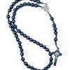 St Benedict Wooden And Rope Blue Rosary