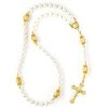 Gold And Ivory Crystal Rosary