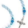 Natural Aquamarine And Sapphire Rosary