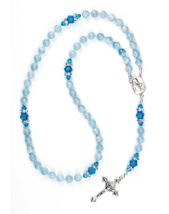 Natural Aquamarine And Sapphire Rosary - Image 3