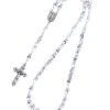 White Variegate Agate Rosary