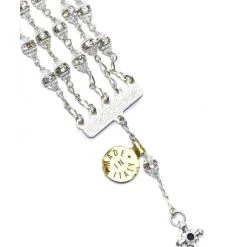 Jewel Rosary Bracelet Clear Crystal And Strass