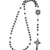 St Benedict Black Wooden Rosary Necklace