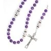 Amethyst, Pearls, Sterling Silver 925 Precious Crucifix And Center