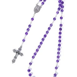 Amethyst Rosary Faceted 6 Mm Beads
