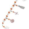 Charms Crystal Bracelet - Orange - Metal Silver