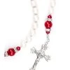 Venetian Red And Pearls Rosary