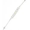 Double Chain Swarowski Clear Crystal Rosary Bracelet