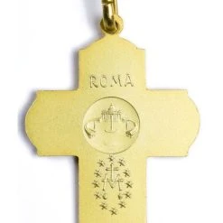 Four Way Medal Cross Gold Plated Big