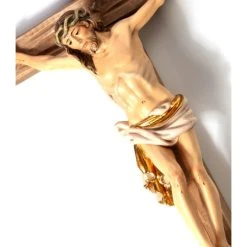 Handcarved Wooden Crucifix White Big