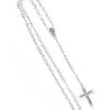 Real Mosaic Crucifix - Clear Crystal Rosary