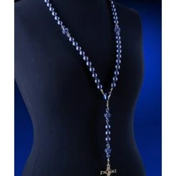 Majestic Pearlscent Blue Rosary